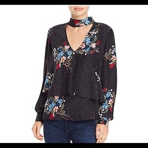 Parker NY Silk Choker Top